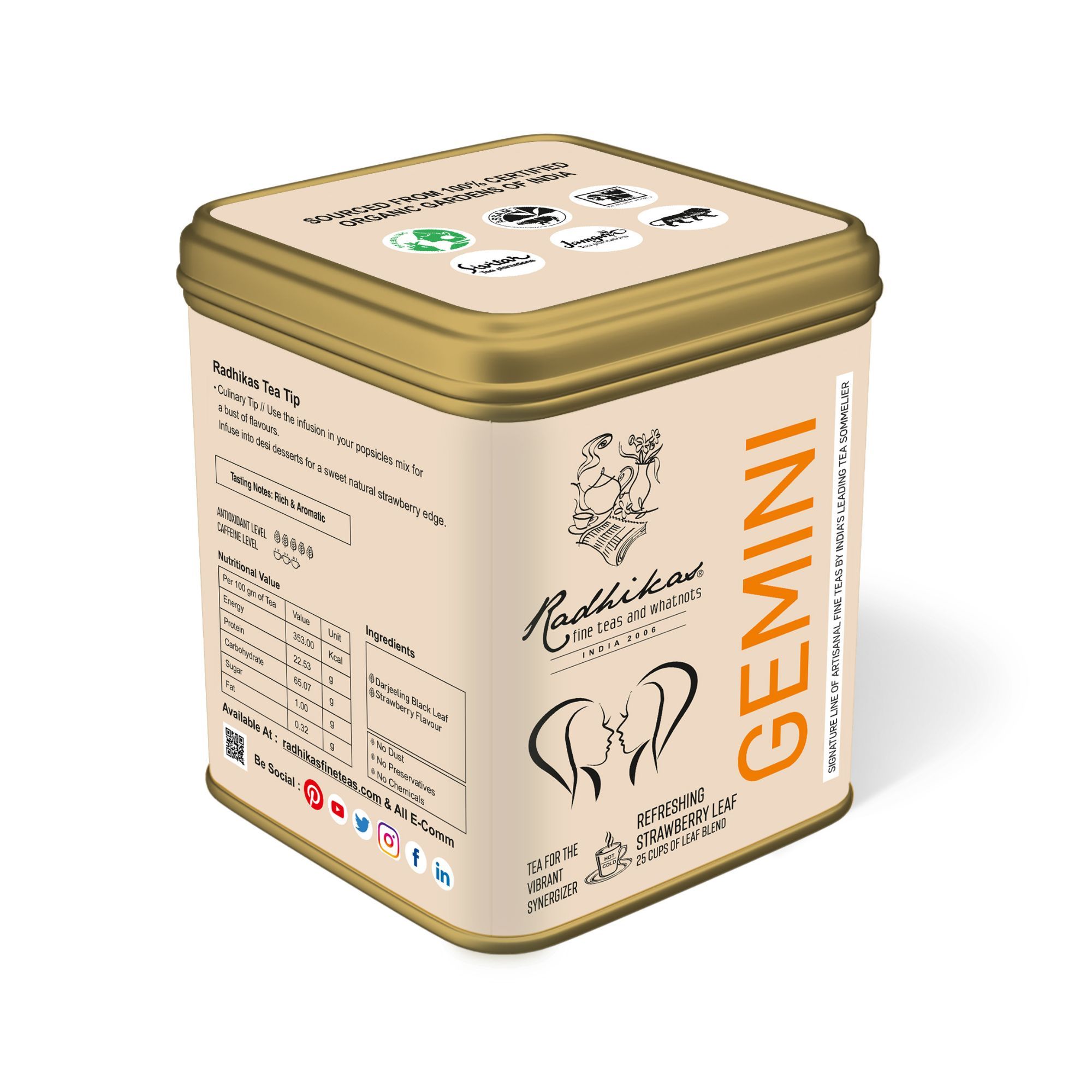 Gemini Strawberry Tea - A special blend that celebrates the Vibrant Synergizer