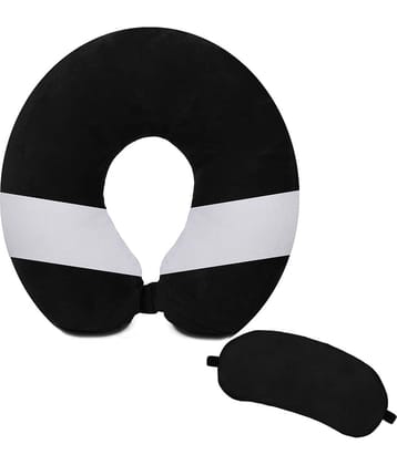 JUZZII Black Neck Pillow,Eye Shade ( Pack of 2 )