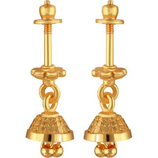Vivastri Premium 1 Gram Gold Plated Alloy Bugadi Earrings for Women  Girls - VIVA1043BUGADI