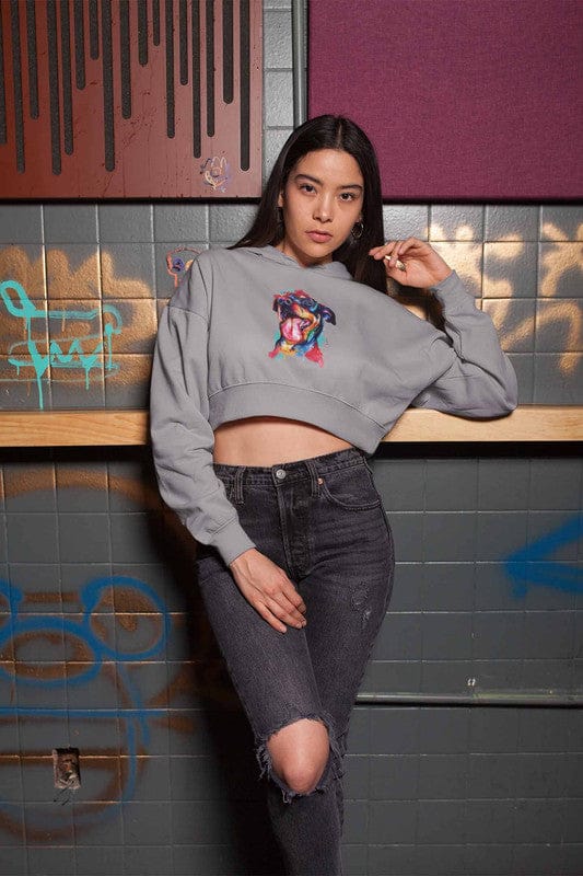 Crop Hoodie (Women) - Pawfectly Bright Hound (6 Colours)