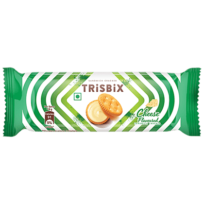Trisbix Sandwich Crackers Biscuit - Cheese Flavoured, 27 g