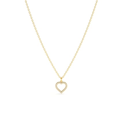 Dainty Heart Necklace-18k Gold Plated