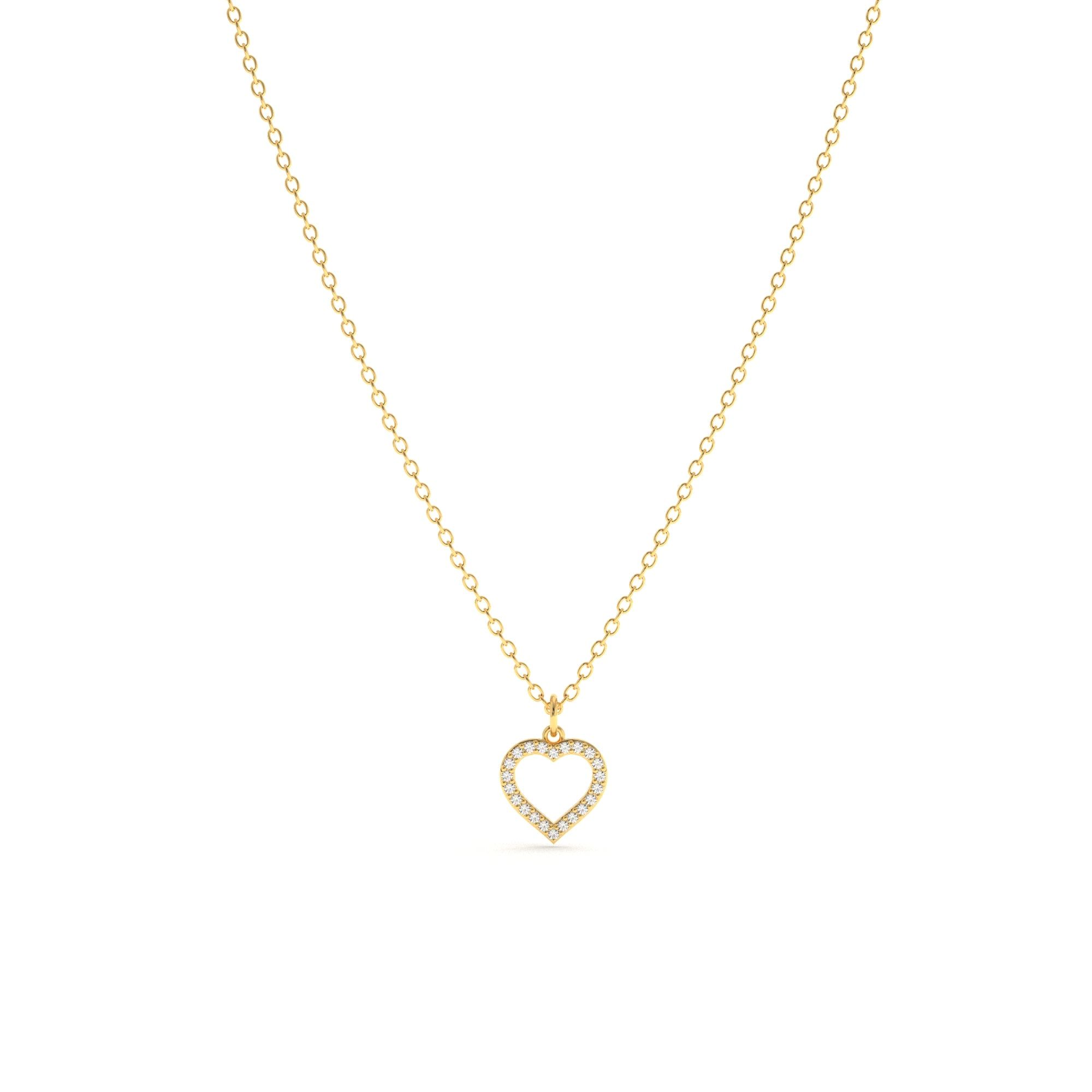 Dainty Heart Necklace-18k Gold Plated
