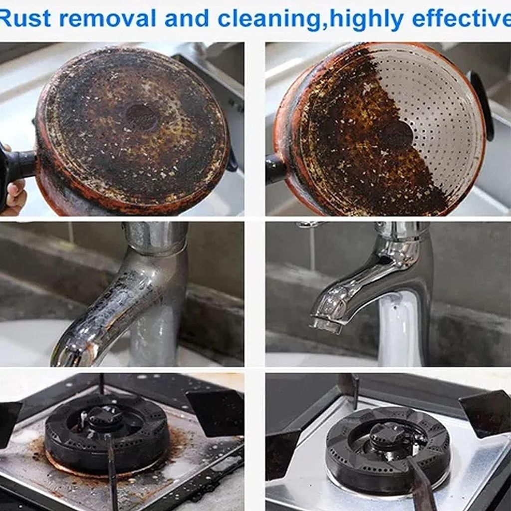 Foam Rust Remover | Powerful Kitchen All-Purpose Cleaning Powder | Kitchenware Cleaning Agent | All-in-One Rust Remover and Foam Cleaner (250 gm)