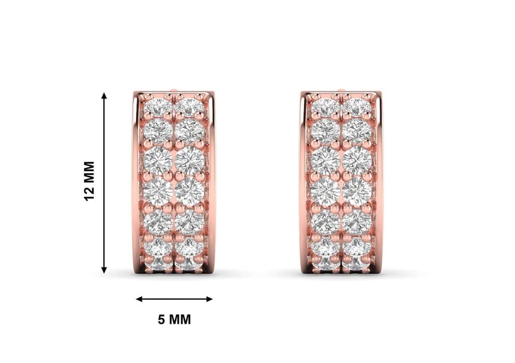 Two Line Boxed Hoop Earrings