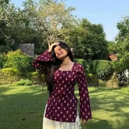 Purple Womens Comfort Kurti