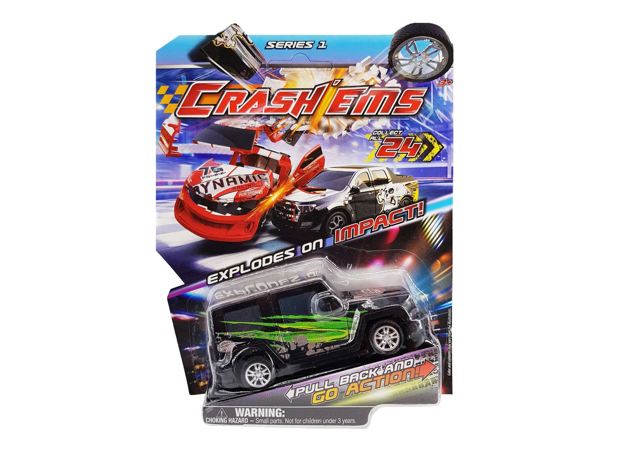 Crash'ems Auto Mod Pull Back Car For Kids 3 Years and Above
