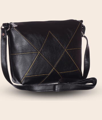 Blubags Sling Bag PU Set of 1 ( Black )