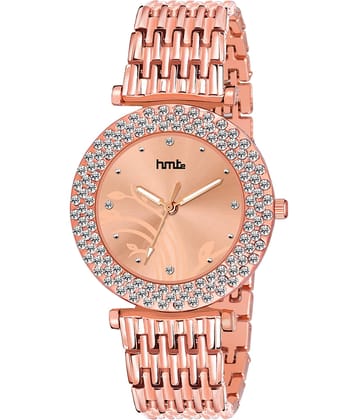 HMTe - Rose Gold Metal Analog Womens Watch