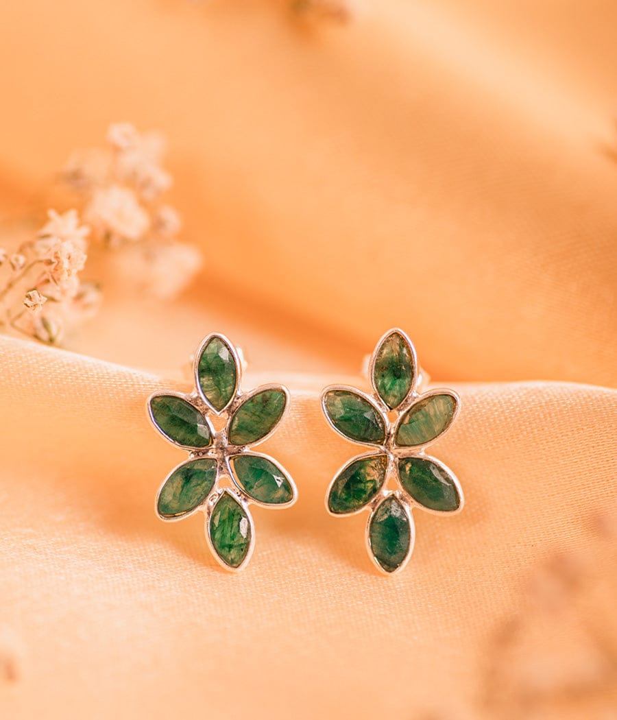 Emerald Flower Drop Tops