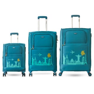 Salsa Plus 58 cm, 68cm  78cm - Soft Luggage Trolley Bags Combo Set 3 - Soft Spinner Wheels Cabin and  Check-In Size Tro