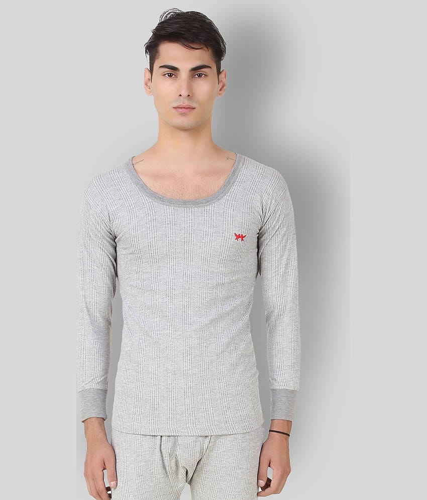 Hap Kings Pack of 1 Cotton Blend Thermal Tops For Men's ( Grey )