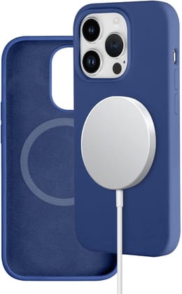 Premium Silicone Case with MagSafe By iSerieshub Compatible For Phone-iPhone 14 Plus / Midnight Blue