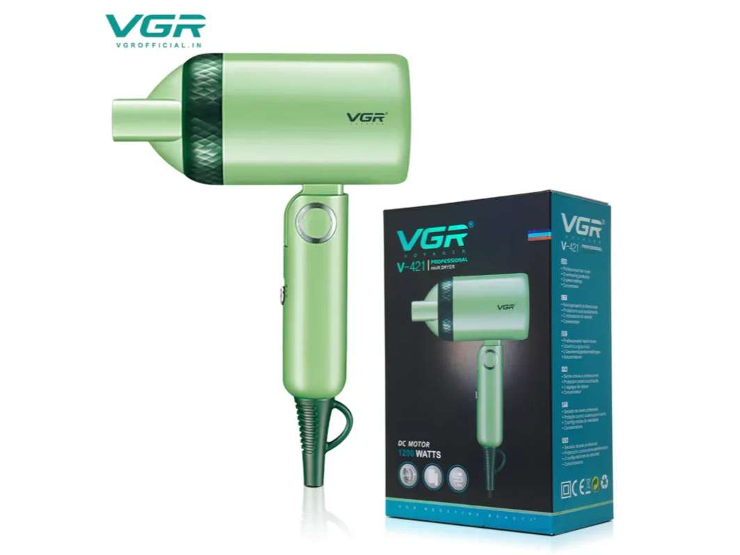 VGR V-421 Professional Hair Dryer (1200 W, Green)