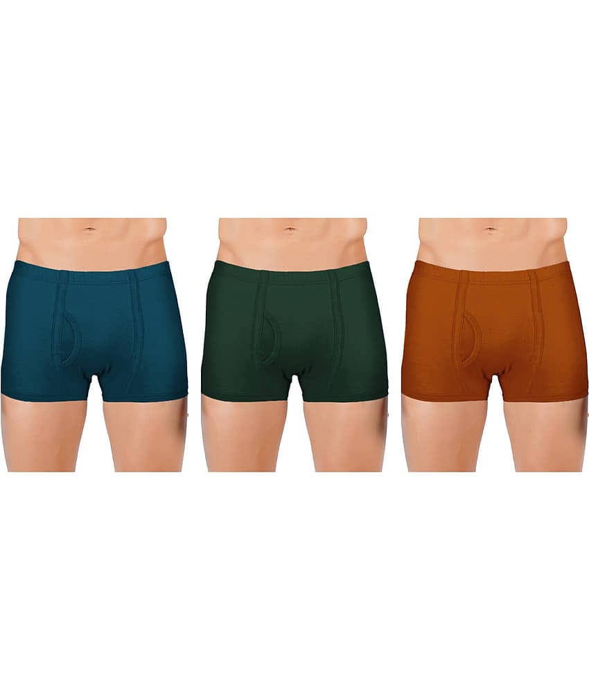 sudarking Pack of 3 Cotton Blend Trunks For Men's ( Multicolor )