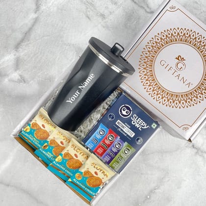 Unique Personalized Gifts : Zigzag Tumbler, Sleepy Owl Coffee & Loyka Cookies