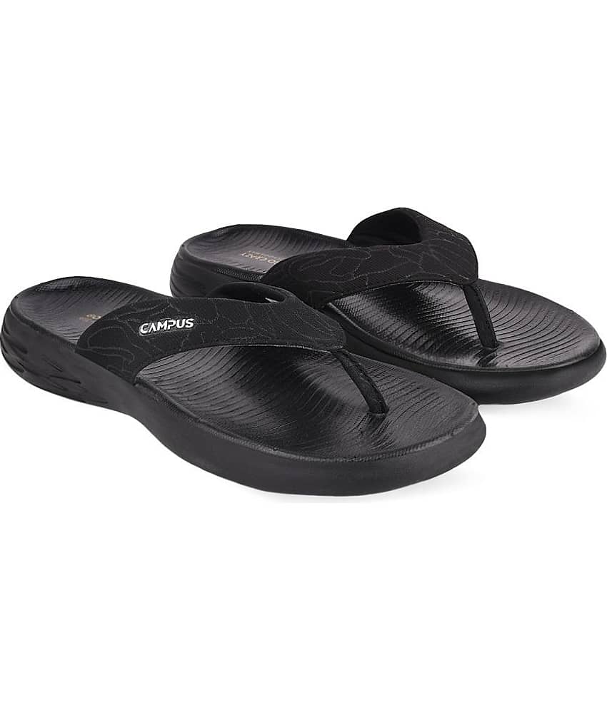 Campus Black Men's Daily Slipper  (Pair of 1)