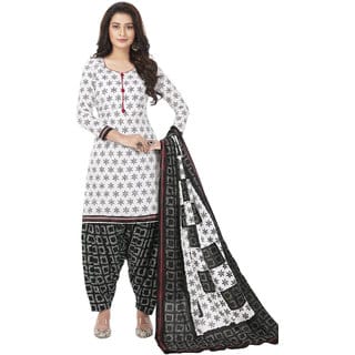 Women Shoppee's Colourful Cotton - Unstiched Dress Material