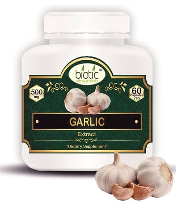 Biotic Garlic Capsules - Lahsun Capsule - Garlic Extract 500mg 60 no.s