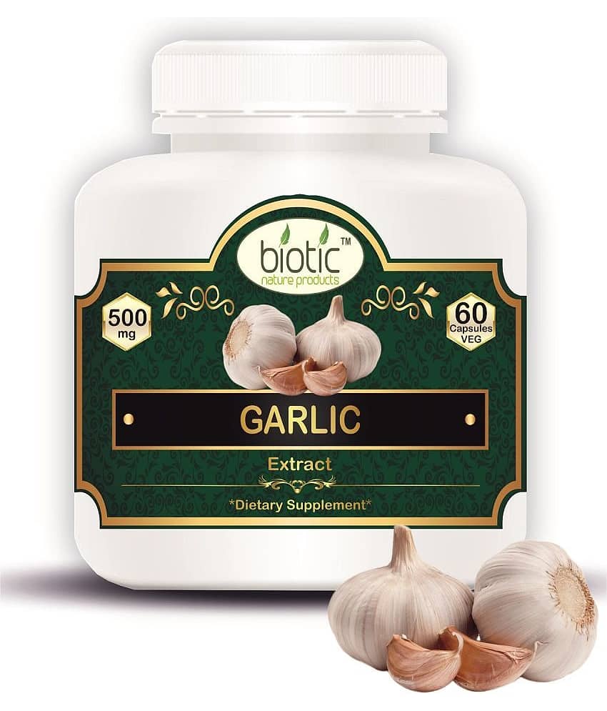 Biotic Garlic Capsules - Lahsun Capsule - Garlic Extract 500mg 60 no.s
