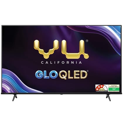 Vu 139cm (55 inches) GloQLED Series 4K QLED Smart Google TV 55QLED25 Black / 55 inches