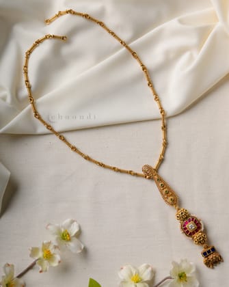 Gold Polish Silver Necklace CHN1534