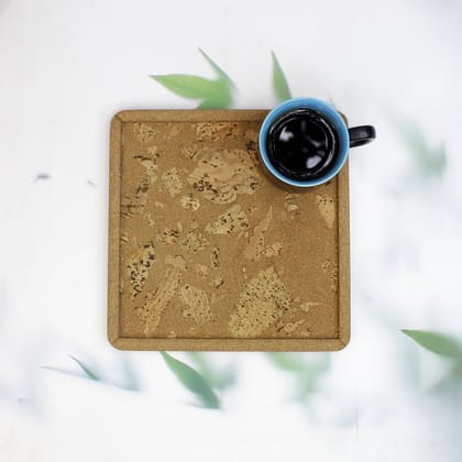 The Mohraj Cork Square Serving Tray Eco Friendly Design  