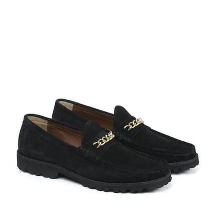 Suede Leather Loafer with Chunky Sole-40/6