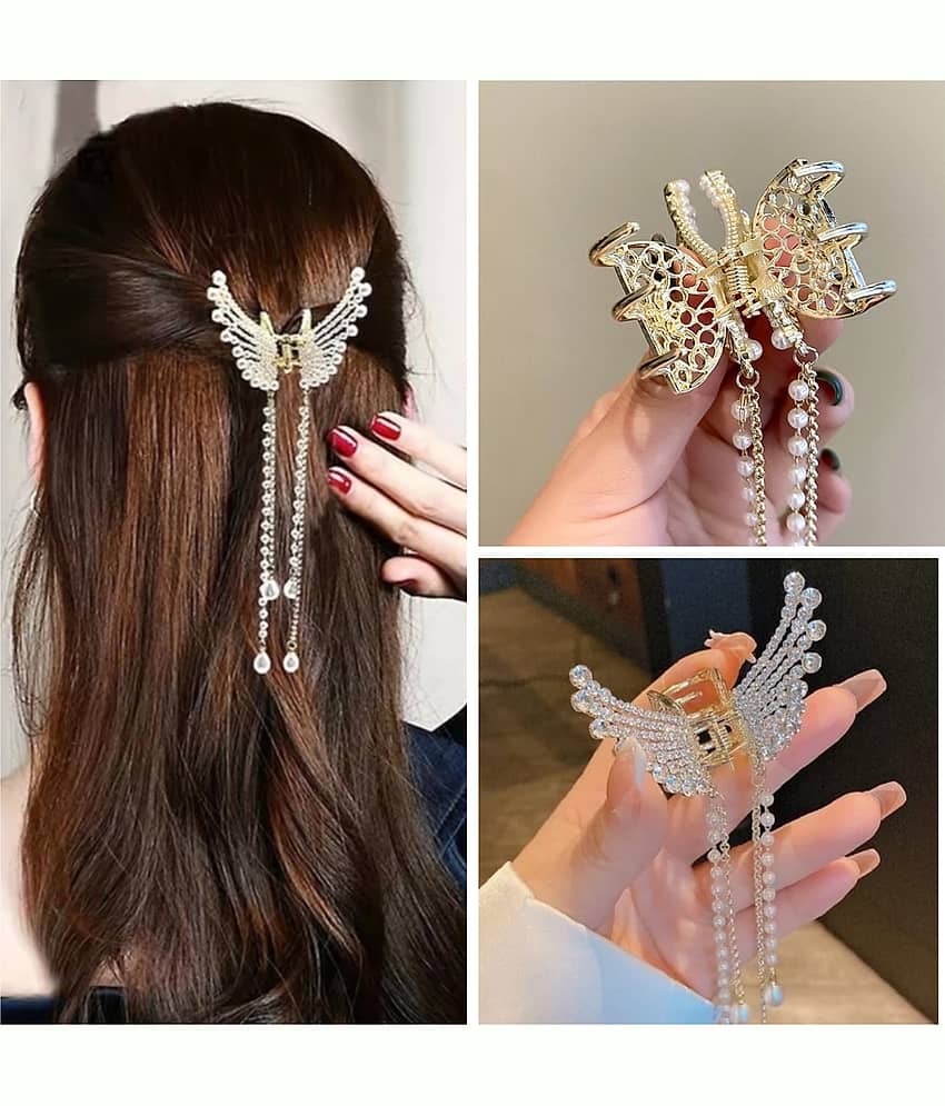 Rhosyn Gold Women's Hair Clip ( Pack of 1 )