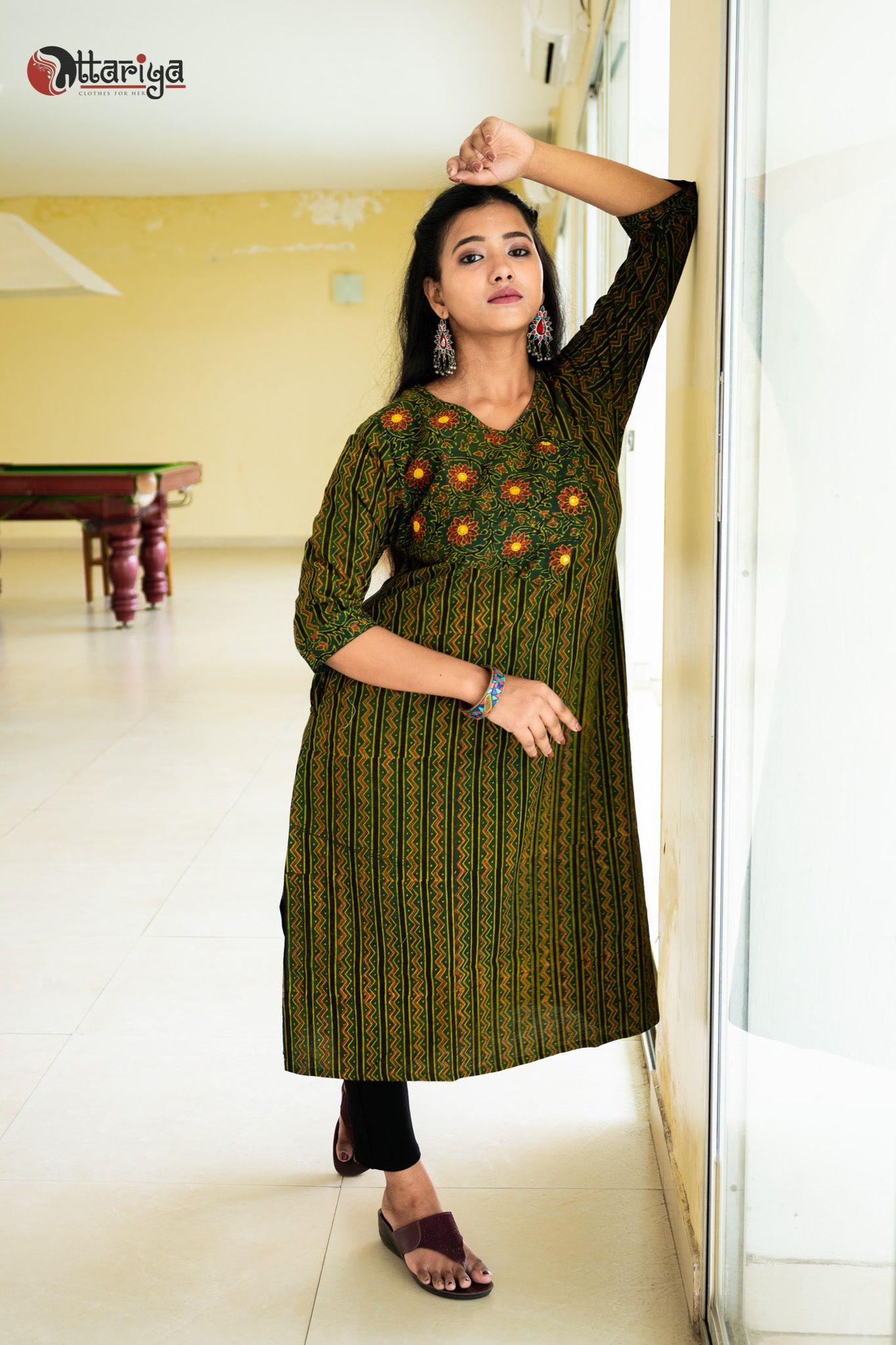 Regal Reverie: Majestic Ajrakh Charm Kurta-XXL