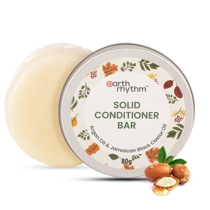 Earth Rhythm Solid Conditioner Bar – Argan & Black Castor, Deep Conditioning + Frizz Control, No Parabens & Sulphates Earth Rhythm Solid Conditioner Bar – Argan & Black Castor, Deep Conditioning + Frizz Control, No Parabens & Sulphates - Pale / 80 g (Pac