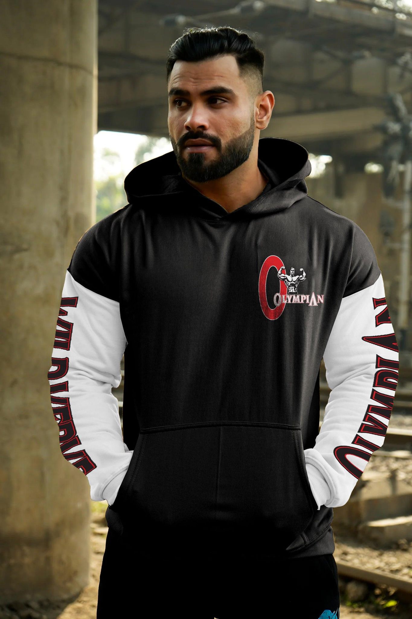 Olympian Dual Tone Limited Edition Hoodie (Black)-S