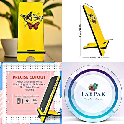 FABPAK Pine Wood Stylish Portable Mobile Stand