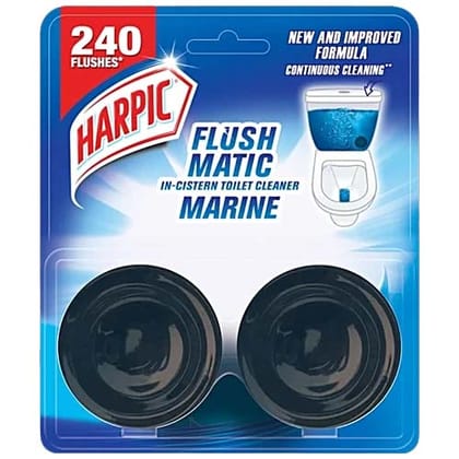 Harpic Flush Matic In-Cistern Toilet Cleaner Block - Marine, 100 g