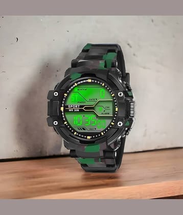 DECLASSE Green PU Digital Men's Watch