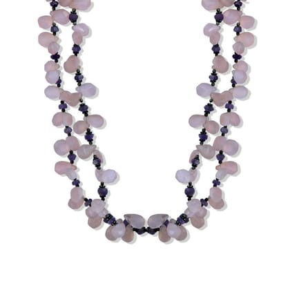 Blush & Bloom – Rose Quart and Amethyst Necklace for women
