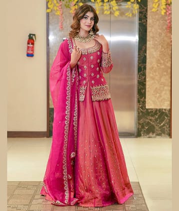 kedar fab Women's Silk Ready To Wear Circular Lehenga Choli