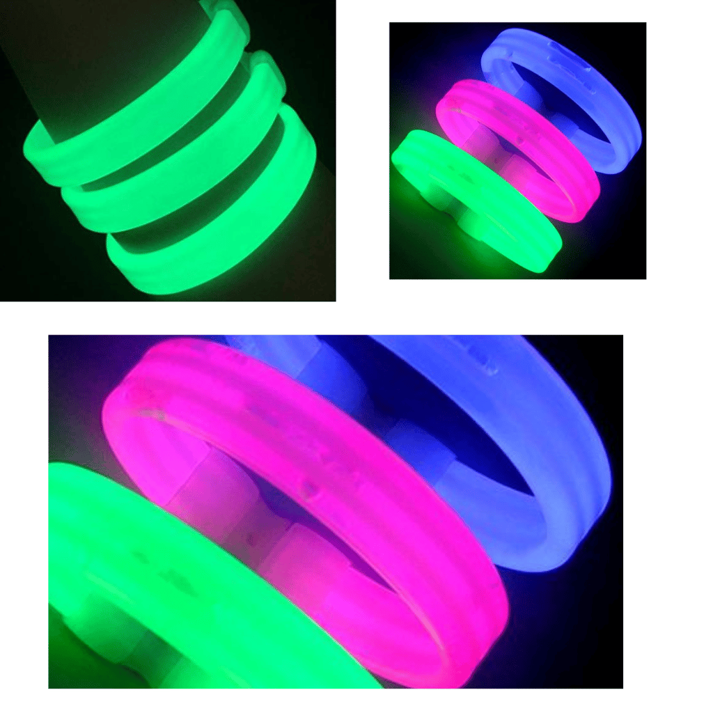 Glow in the Dark - Triple Wide Bracelet (Assorted Color) - 1 PC
