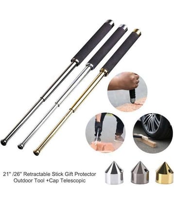 Tactical Telescopic Baton Stainless Steel Self Defence  Security Folding Stick