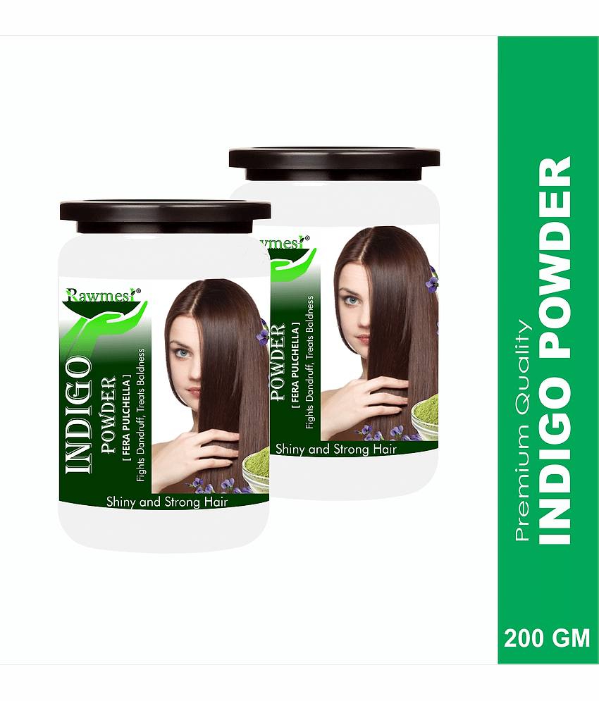 rawmest 100% Natural Indigo Powder Ayurveda Henna 200 g Pack of 2