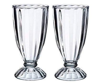 Falooda Glass 350 ML Milkshake Mug Bar Drinking Highball Glasses Ice Cream, Juice, Water, Wine, Beer, Desserts and Cocktails