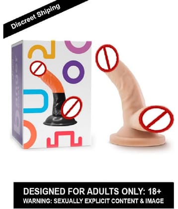 5 INCH PREMIUM REALISTIC SPIRAL SILICON DILDO WITH PERFECT SUCTION CUP & BIG BALLS BY CRAZYNYT