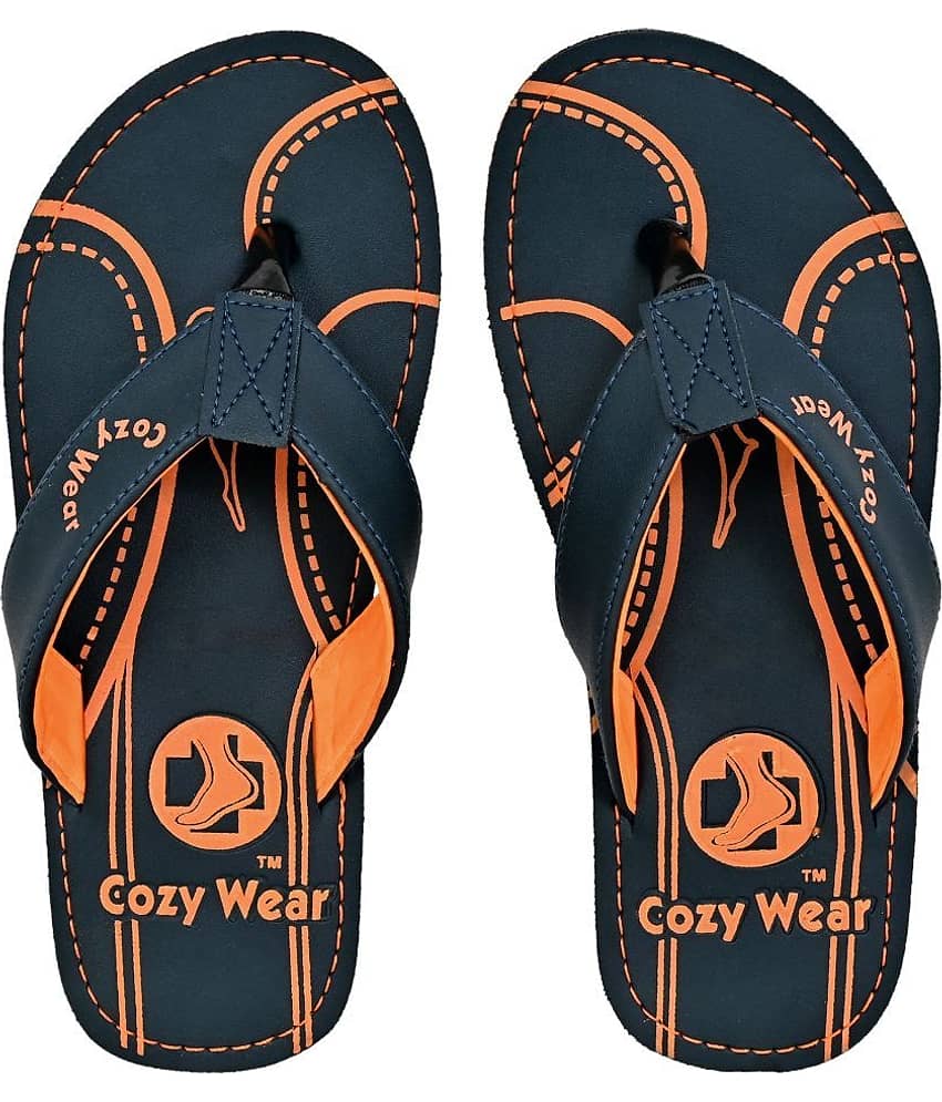 Cozy Wear - Blue Men's Thong Flip Flop
