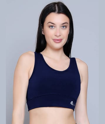N-Gal Navy Polyester Heavily Padded Women's Sports Bra ( Pack of 1 )