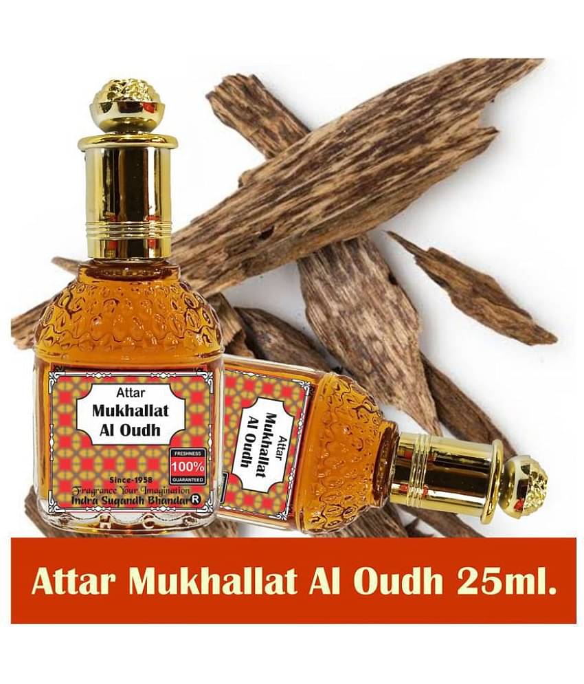 INDRA SUGANDH BHANDAR - Mukhallat Al Oudh Oudh/Agarwood For Men Long Lasting Attar For Men & Women 25ml Pack Of 1