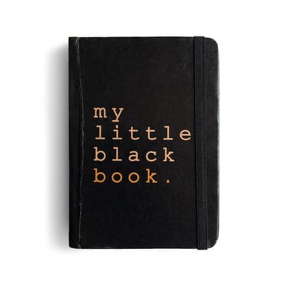 Mooch Hardcover Unruled Diaries A6 ��� My Little Blac-BUFF CARTRIDGE