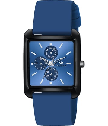 Crestello Blue Silicon Analog Men's Watch
