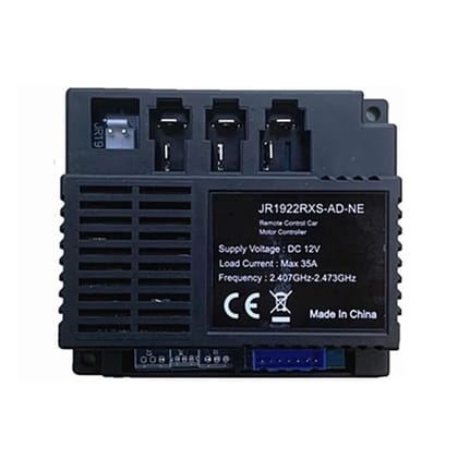 MM TOYS JR1922RXS-AD-NE 12V 2.4 Ghz Motor Controller Control Box, 7-Pin Blue Socket,  For Accessories for Children Electric Ride On Car Replacement Parts -Black