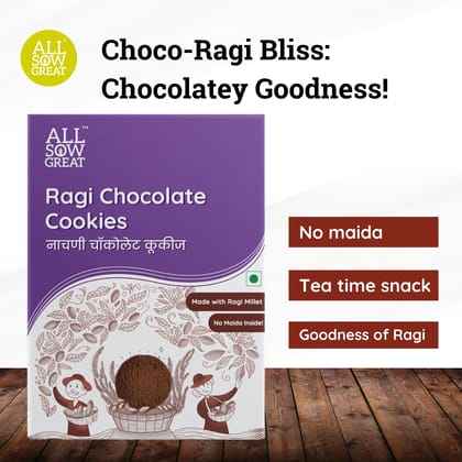 All Sow Great Ragi Chocolate Cookies 180gm Pack of 1
