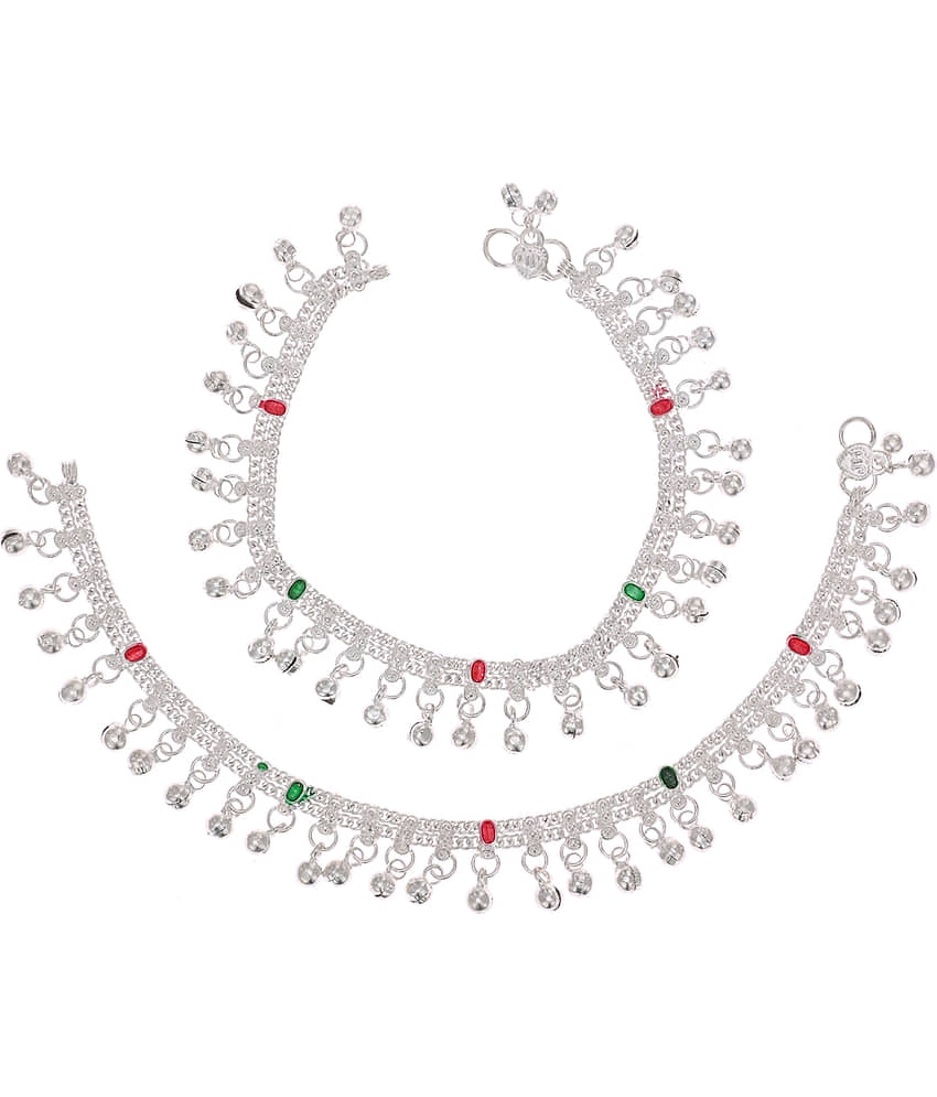 AanyaCentric - Silver Anklets ( Pack of 1 )